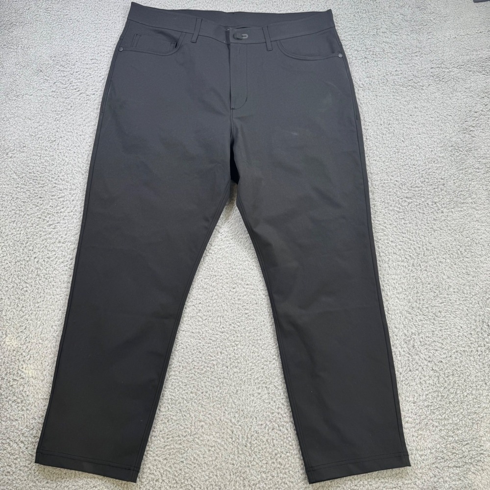 Public Rec‎ Workday Pant Mens 34x27 Black Polyester Performance Chino Slim Fit